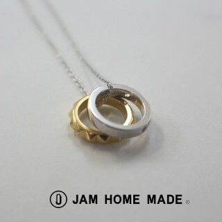 JAM HOME MADE ジャムホームメイド スタッズダブルラブベビーリングネックレス