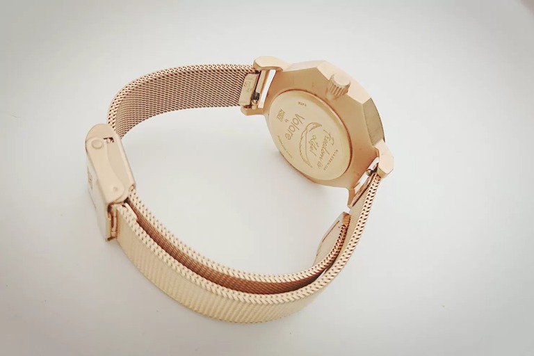 KLASSE14_Volare OKTO Rose Gold with Mesh Strap_2重ロック