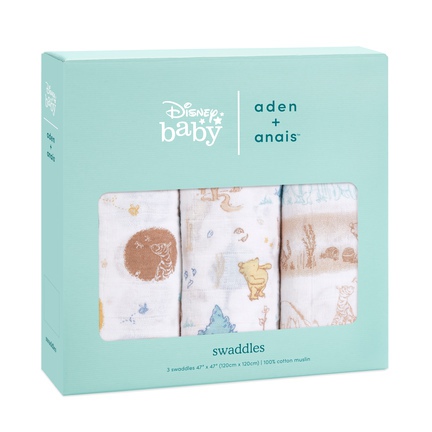 aden + anais_winnie in the woods 3-pack classic swaddles_商品写真