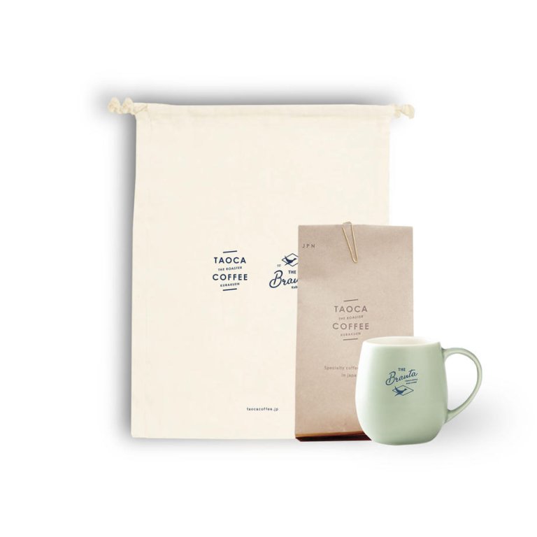 TAOCA COFFEEコーヒー豆×オリジナルマグ巾着set_商品画像