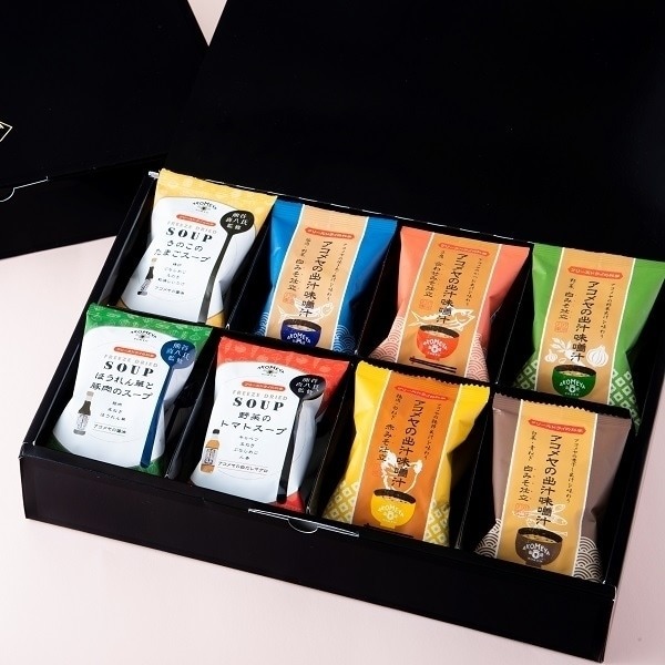 AKOMEYA TOKYO_アコメヤの出汁味噌汁＆スープ 8種BOXセット_商品写真
