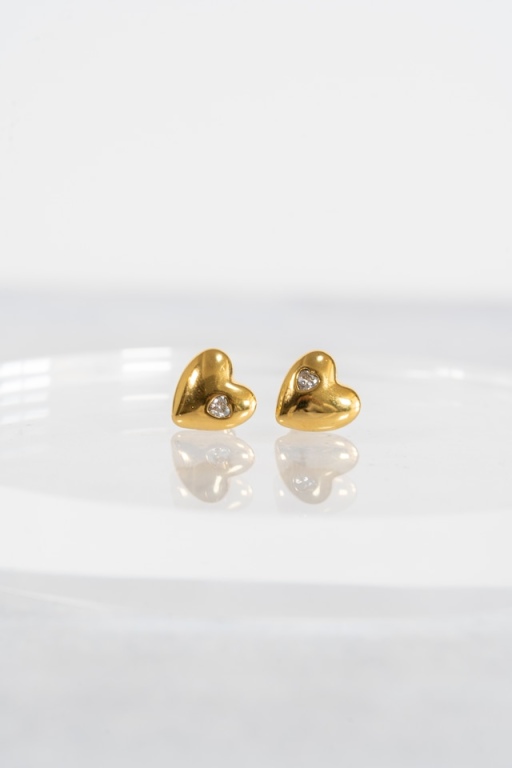 CREA_one stone heart pierce