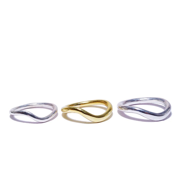 gram_curve silver basic pair ring