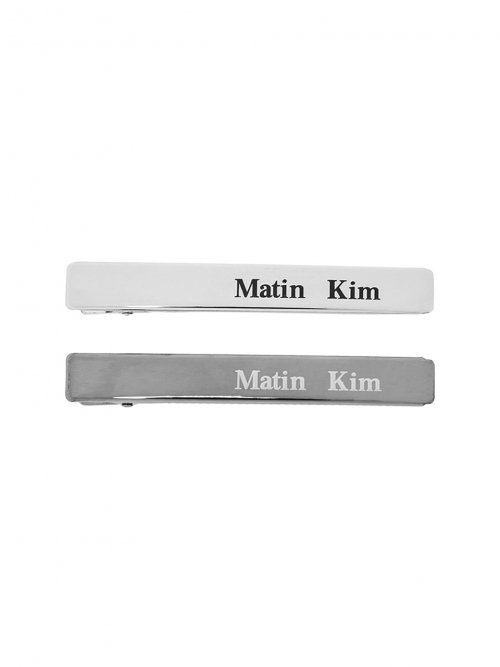 Matin Kim_MATIN LETTERING HAIR STYLING CLIPS SET IN SILVER