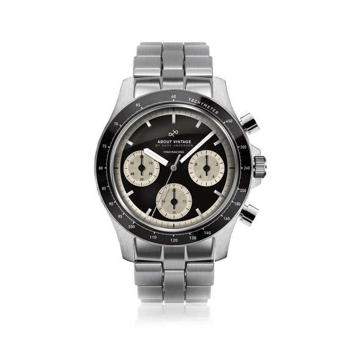 About Vintage_1960 RACING CHRONOGRAPH_STEEL BLACK & OFF WHITE