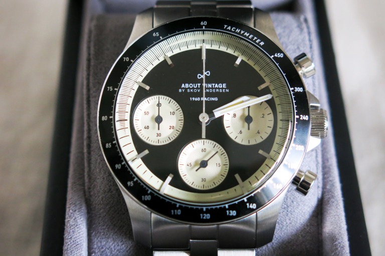 about vintage_1960racing chronograph_文字盤アップ